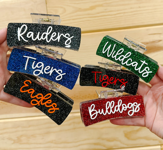 School Spirit 4" Hair Clips