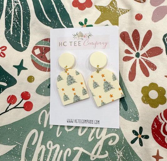 Cream Trees Earrings