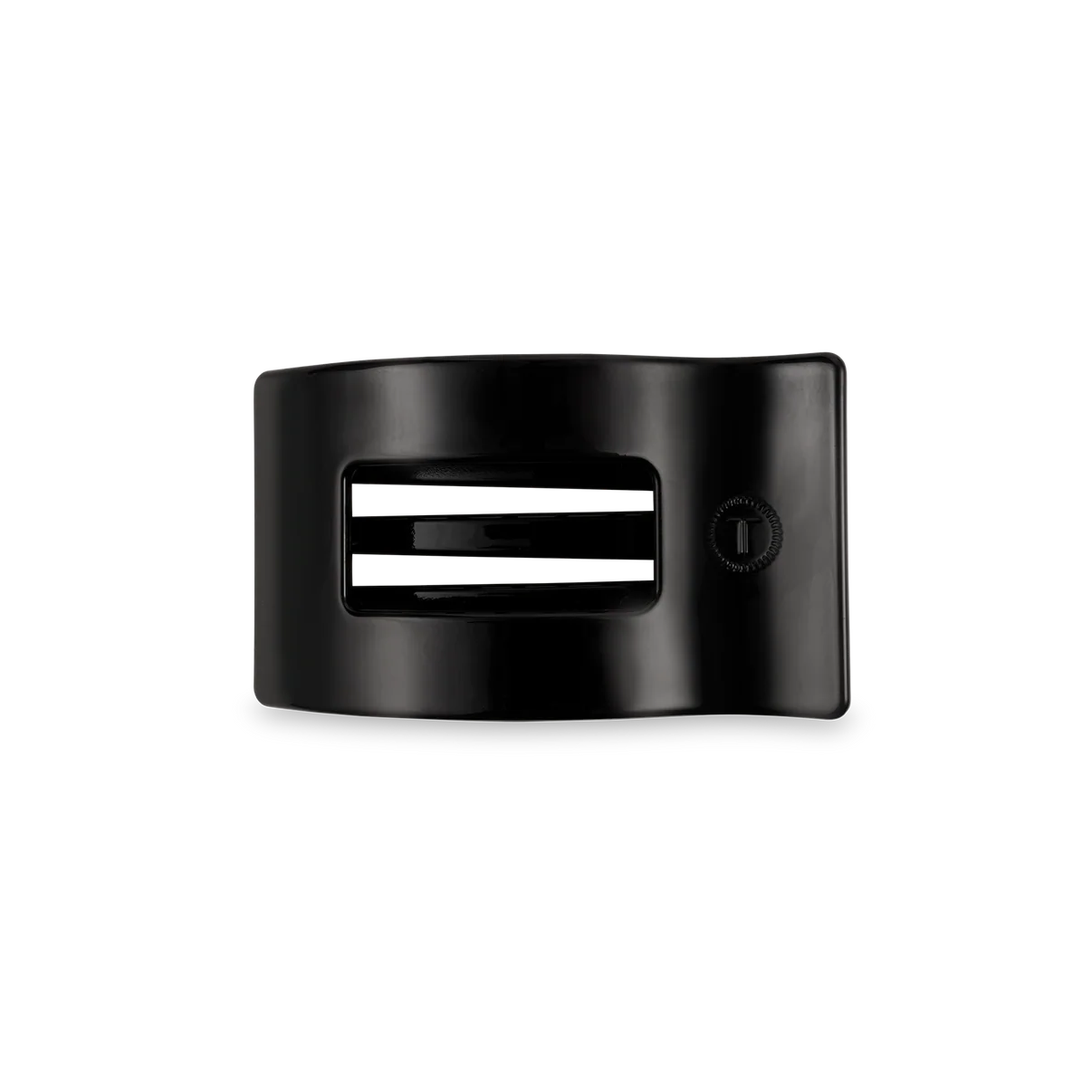 Jet Black Square Teleties Flat Clips