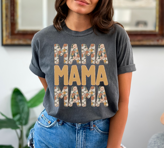 Mama Fall Floral Tee