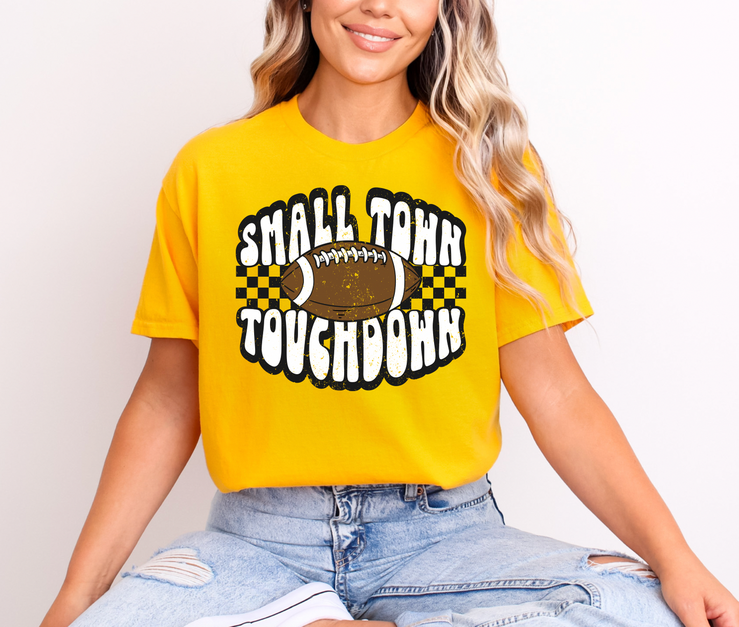 Small Town Touchdown Short Sleeve Multiple Colors - Made to Order