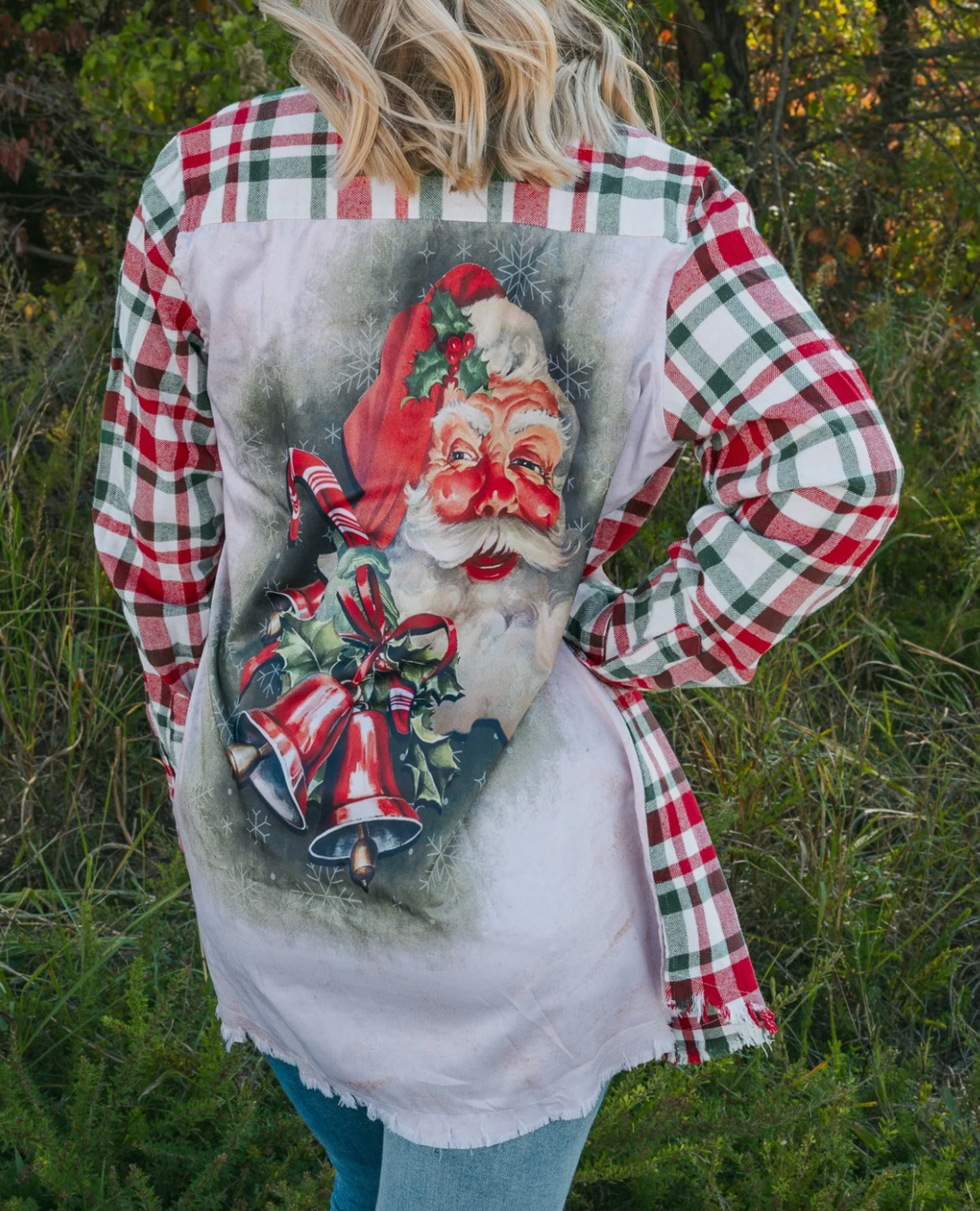 Santa Silk Back Flannel Shirt