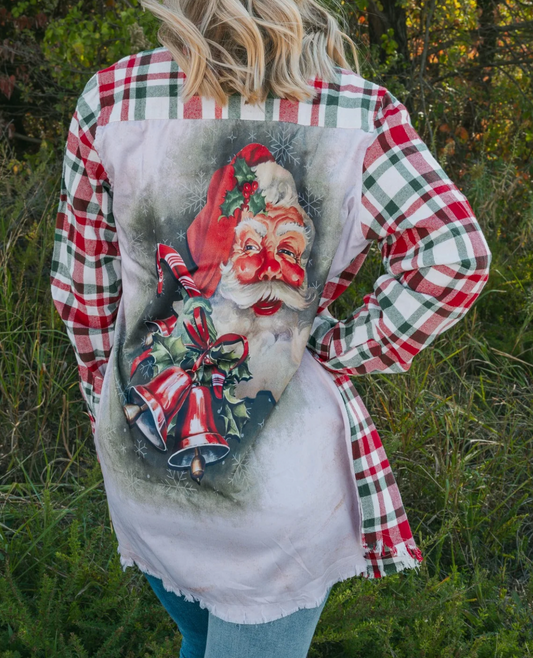 Santa Silk Back Flannel Shirt