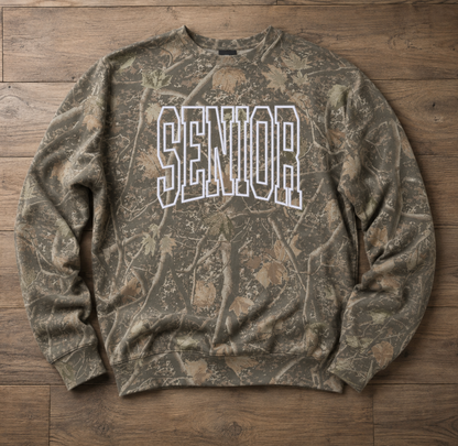 Senior Embroidered Camo Sweatshirt