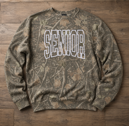 Senior Embroidered Camo Sweatshirt