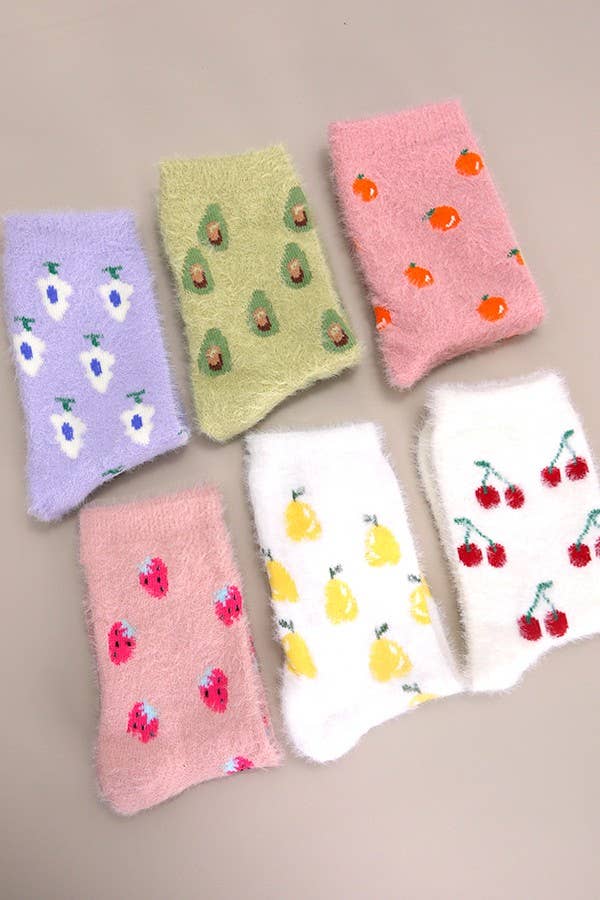 WARM CHINLON SOFT FLEECE FUZZY SOCKS | 40S02053