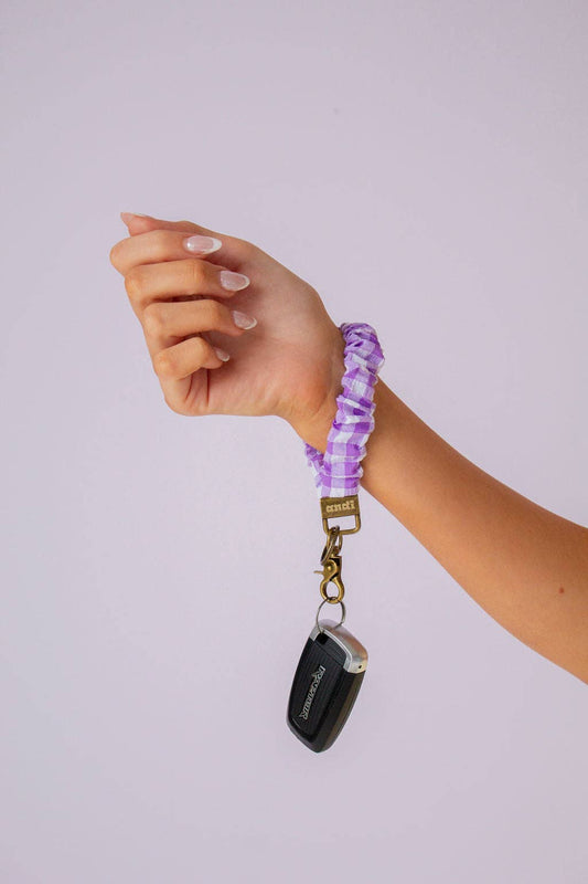 Iris Gingham Keychain