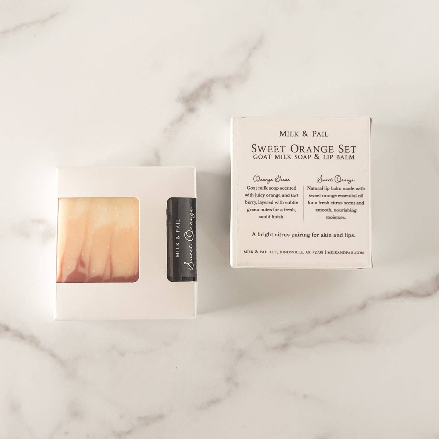 Orange Gift Set - Goat Milk Soap + Lip Balm