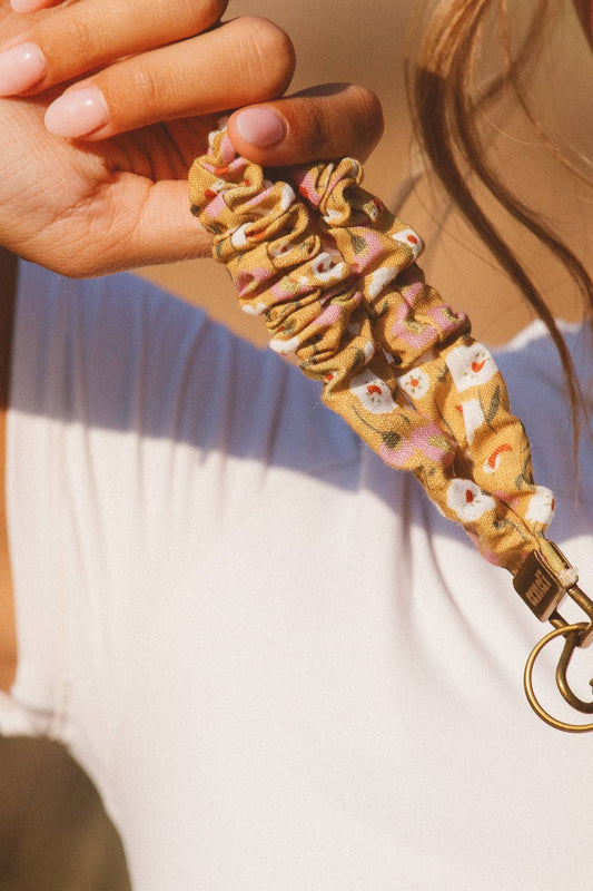 Floral Mustard Keychain