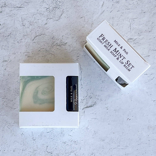 Fresh Mint Gift Set - Goat Milk Soap + Lip Balm