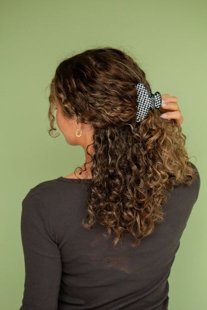 Spooky Checked Claw Clip