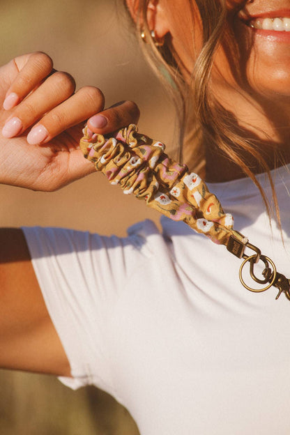 Floral Mustard Keychain