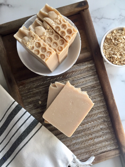 Oatmeal, Milk and Honey Goat Milk Soap Bar