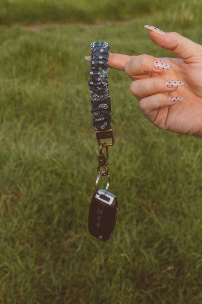 Paisley in Navy Keychain