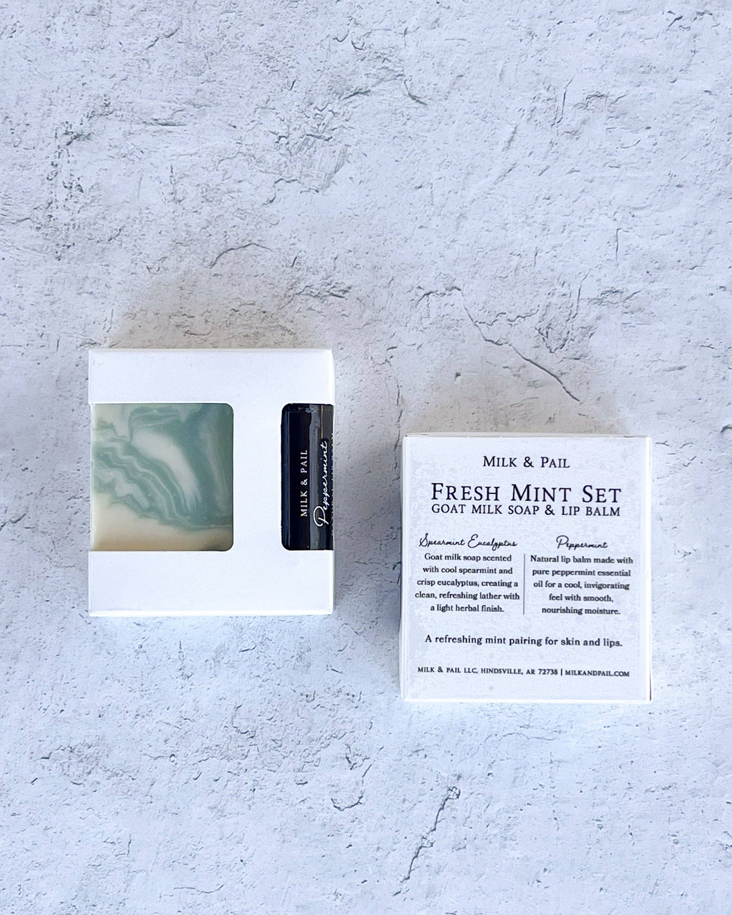 Fresh Mint Gift Set - Goat Milk Soap + Lip Balm