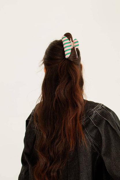 Candy Stripe Claw Clip
