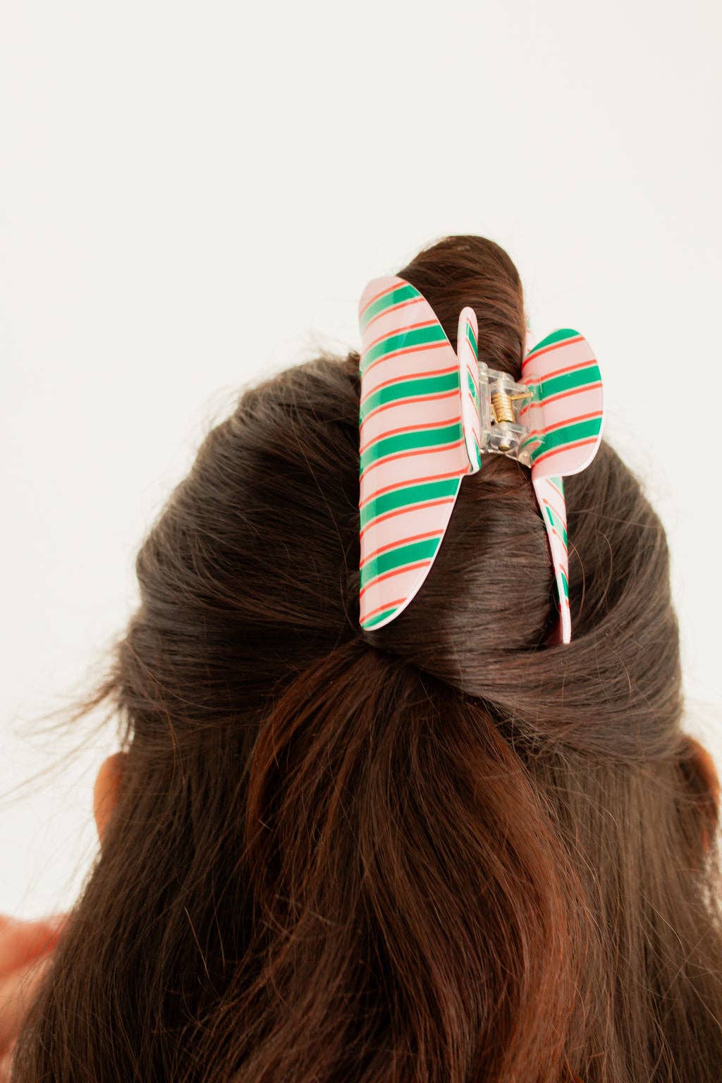 Candy Stripe Claw Clip