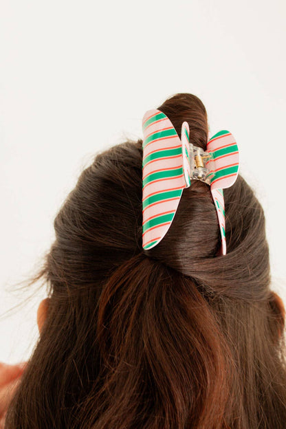 Candy Stripe Claw Clip