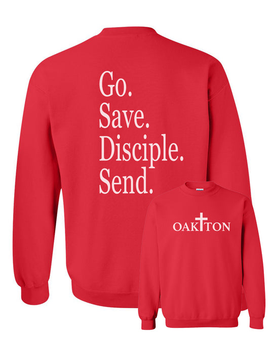 Oakton Red Crewneck