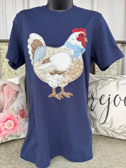 Patchwork Chicken Tee